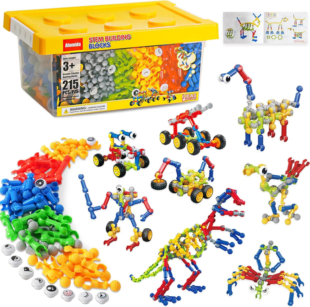 Afomida Juego de 215 piezas de bloques de construcción