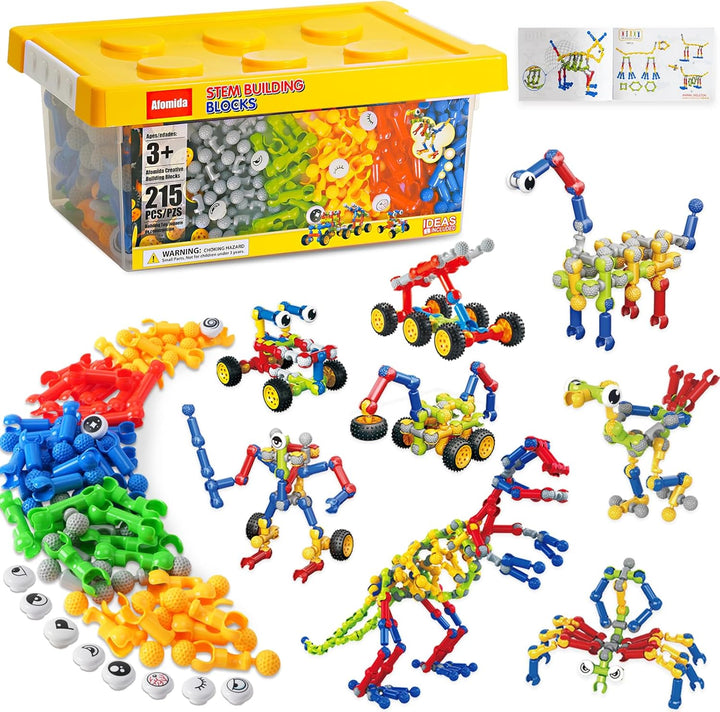 Afomida Juego de 215 piezas de bloques de construcción