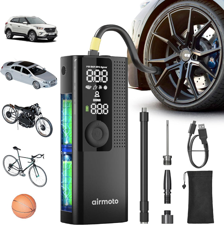 Inflador de neumáticos Airmoto Compresor de aire portátil - Bomba d...