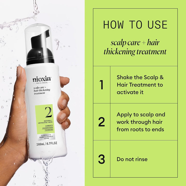 Nioxin System 2 Scalp Care + Hair Thickening Leave-In Treatment | F...