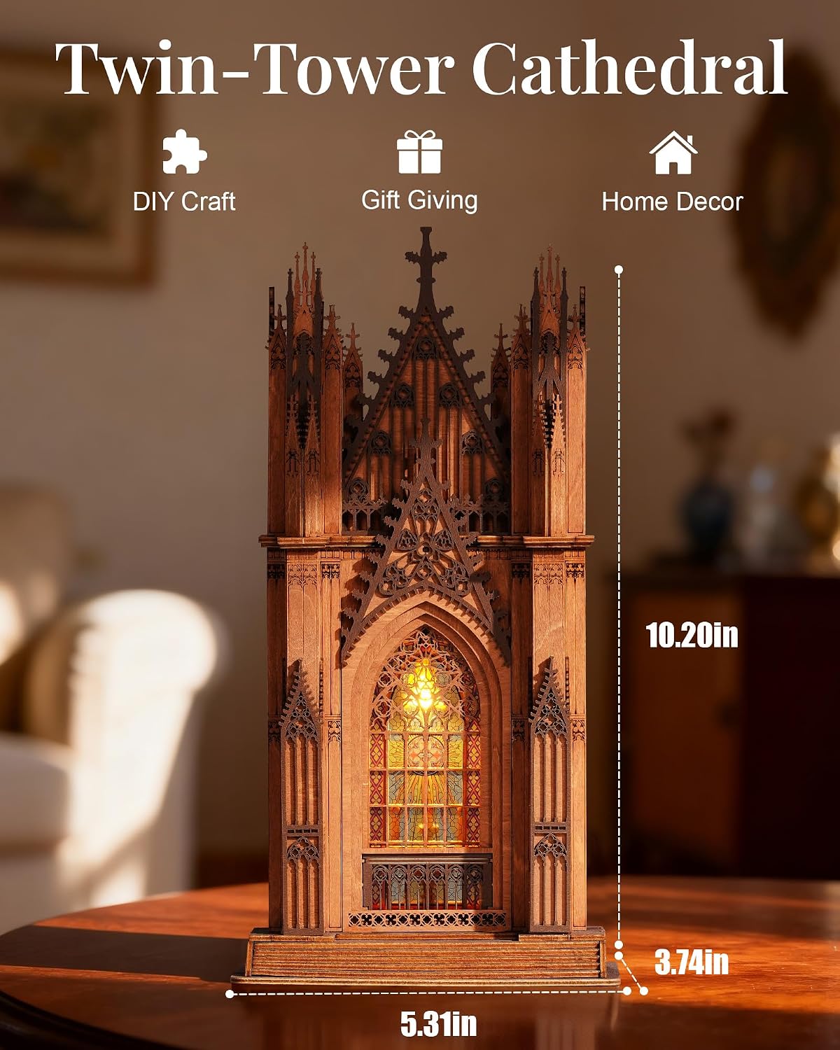 Rowood Rompecabezas de madera 3D para adultos, kit de construcción de