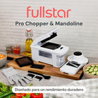 Fullstar Pro XL Picadora de verduras y rebanadora de mandolina, herramienta