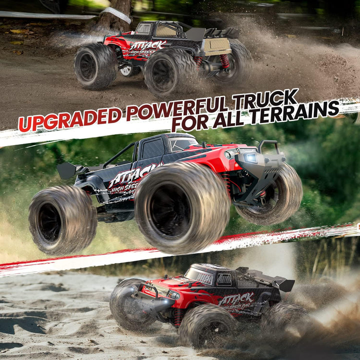 DEERC 9500E - Auto RC todo terreno a escala 1:16, 4x4, de alta velo...