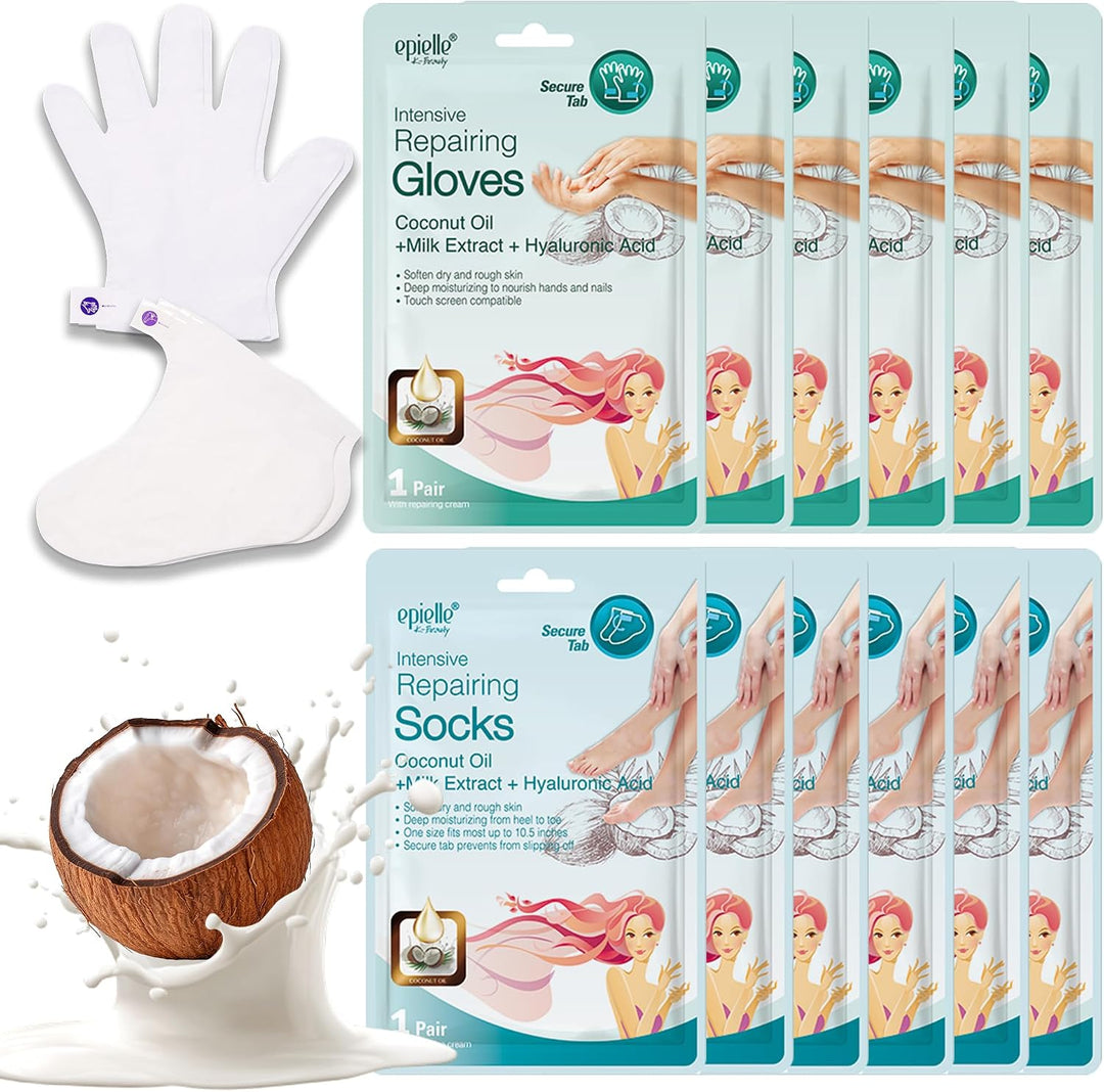 Epielle Mascarillas reparadoras intensivas para manos y pies, resta...