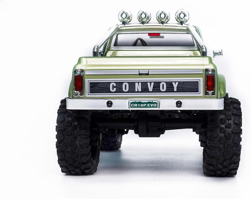 HOBBYPLUS CR18P EVO 2 Rock RC Crawler - Mini rastreador RC escala 1/18 con transmisión de dos velocidades, engranajes totalmente metálicos, plataforma EVO evolucionada, listo para funcionar, estilo