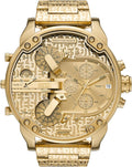 Diesel Mr. Daddy 2.0 - Reloj de hombre con cronógrafo de tamaño extra grande y correa de acero inoxidable, silicona o cuero