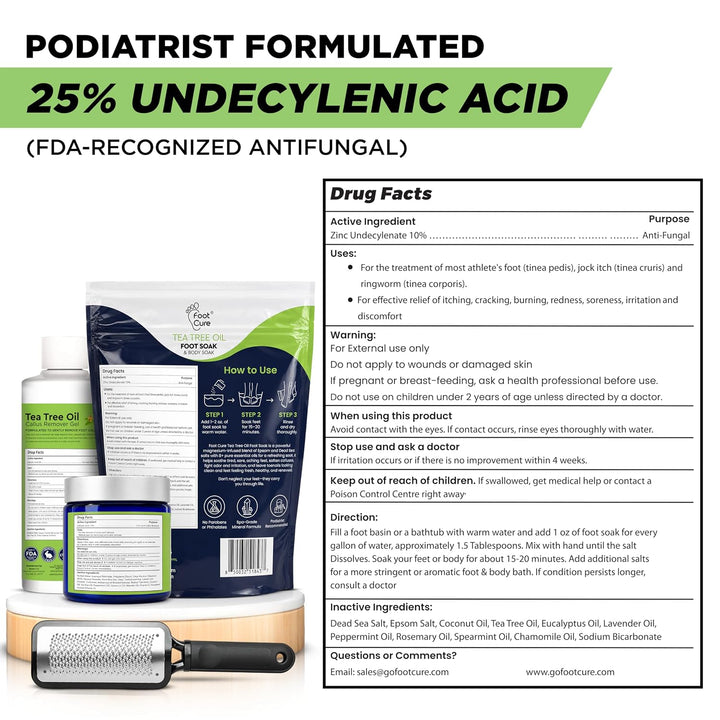 FOOT CURE Juego de pedicura exfoliante y removedor de callos \u2013...