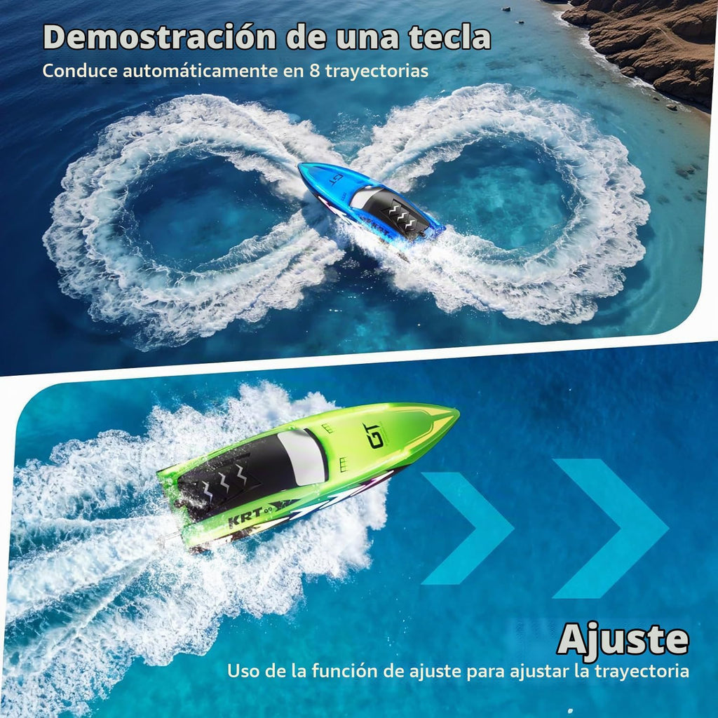 URNOONE Barco a control remoto para niños, barcos de control remoto