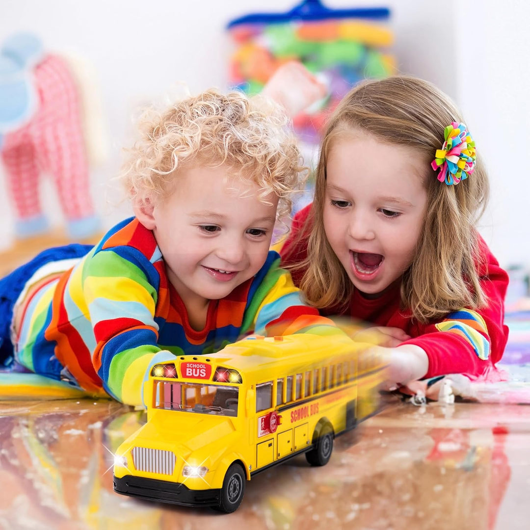 ArtCreativity Juguete de autobús escolar amarillo con