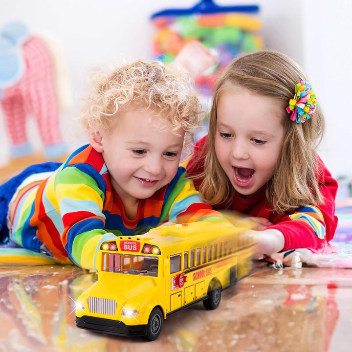 ArtCreativity Juguete de autobús escolar amarillo con