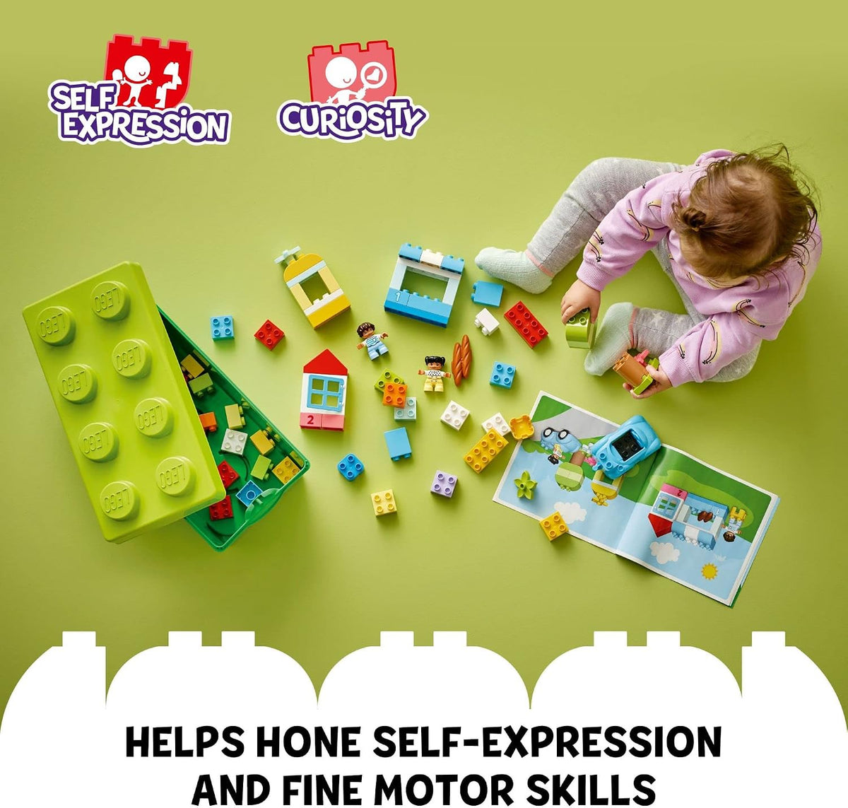LEGO DUPLO - Bloques de construcción clásicos de caja de ladrillos – Juguetes apilables para niños pequeños a partir de 1.5 años – Juguetes educativos y de aprendizaje para preescolar, desarrollo de