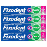 Fixodent Plus Scope - Crema adhesiva para dentaduras postizas, ment...