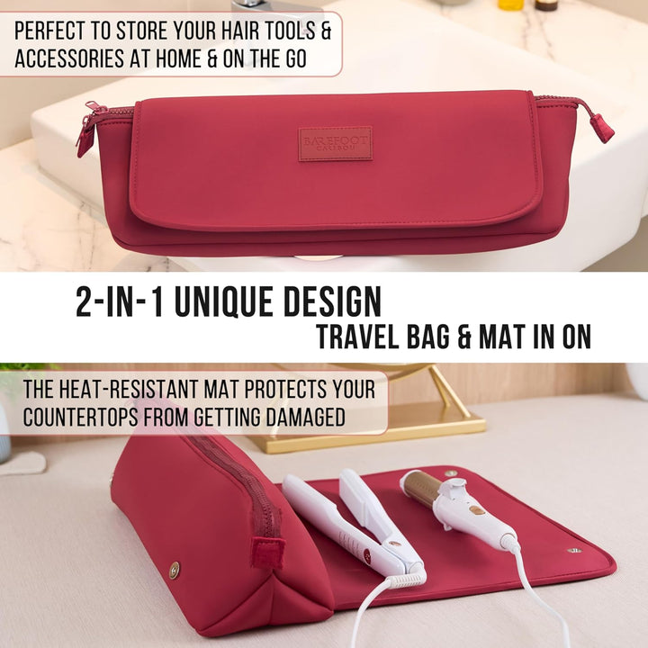 BAREFOOT CARIBOU Bolsa de viaje para herramientas para el cabello y...