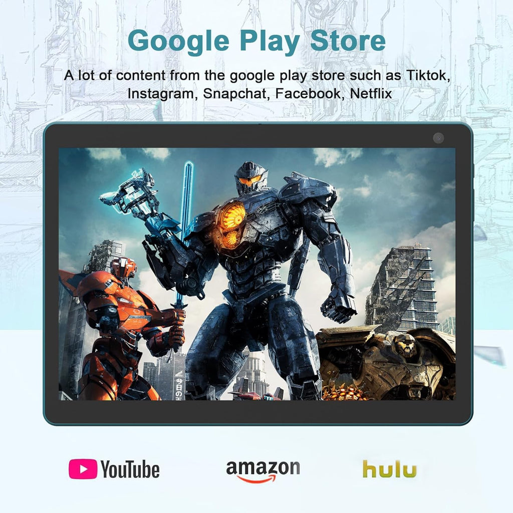 Tableta Android, 10 pulgadas 6GB RAM+32GB ROM+1TB Expandir Tableta, Azul marino