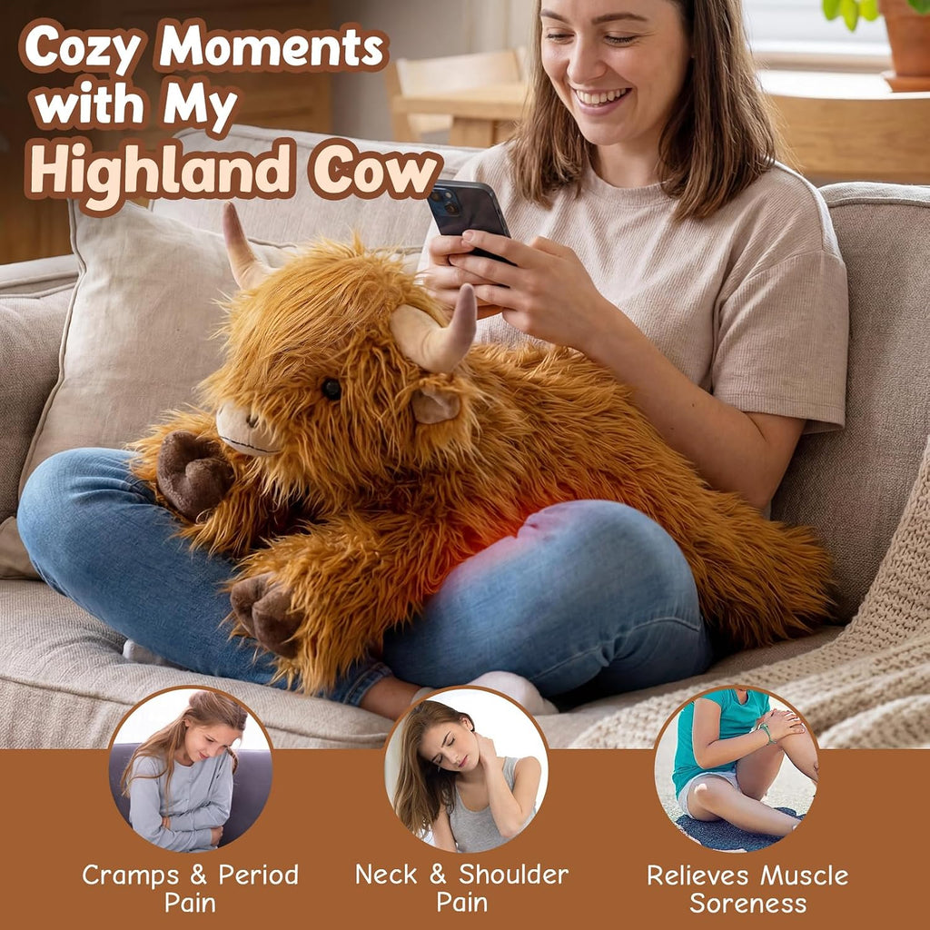 Animales de peluche con peso de vaca de las tierras altas de 25 pulgadas, A-Large Highland Cow -1
