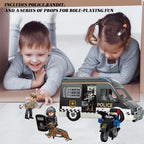 Camión de juguete de coche de policía para niños de 3 a 8 años, autos de juguete grandes con luces y sonidos, vehículos de emergencia para niños pequeños, juego de rol de aplicación de la ley, juguetes para niños de 3, 4, 5, 6, 7, 8, 9, 10, 11, 12