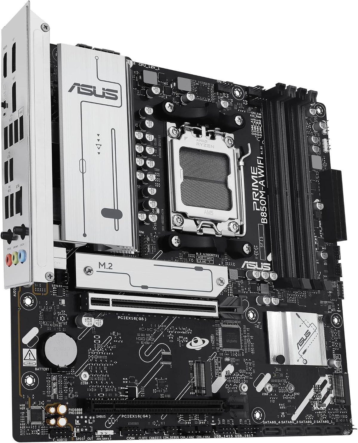 ASUS Prime B850M-A WiFi-CSM AMD AM5 B850 mATX Placa Madre, DDR5, PC...