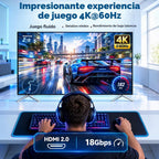 Cable HDMI 4K de 50 pies | Cable HDMI 2.0 de alta velocidad 4K @60Hz 2K 1080P 3D ARC Ethernet | para monitor de TV UHD, portátil, Xbox PS4/PS5 (49.2 ft)