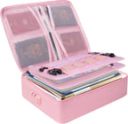 BALEINE Caja de documentos ignífuga con cerradura, bolsa de documentos ignífuga portátil impermeable, cajas de archivos ignífugas para documentos, caja organizadora de archivos para papeleo importante