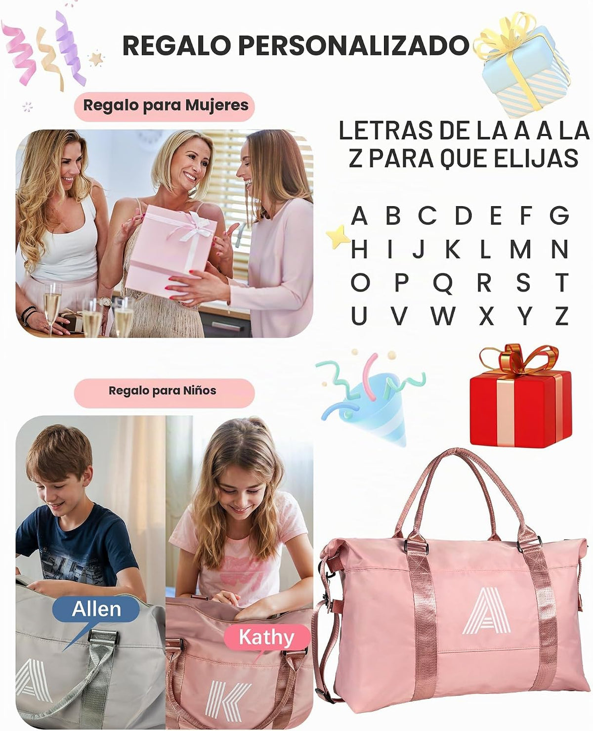 Ideas de regalo para niñas adolescentes, bolsa de noche para niñas