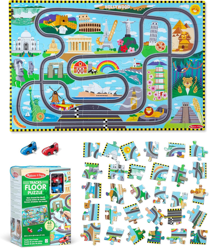Melissa Doug Race Around The World Tracks - Rompecabezas