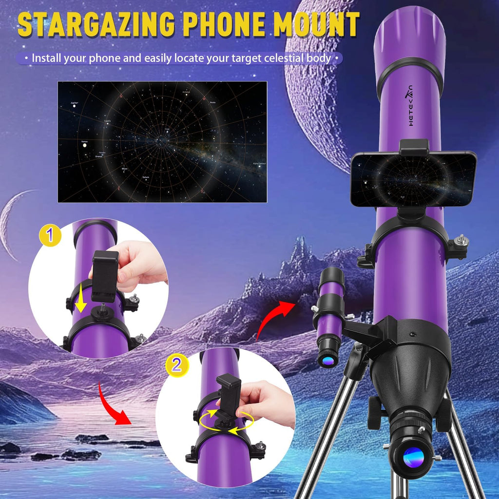 3.543 in Apertura 39.370 in, Telescopio para Adultos de Alta