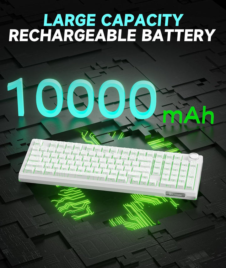 SOLAKAKA KI99 Pro 96% Teclado Mecánico Inalámbrico, Teclado RGB par...