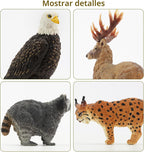 Toymany 12 figuras realistas de animales del bosque de América del Norte