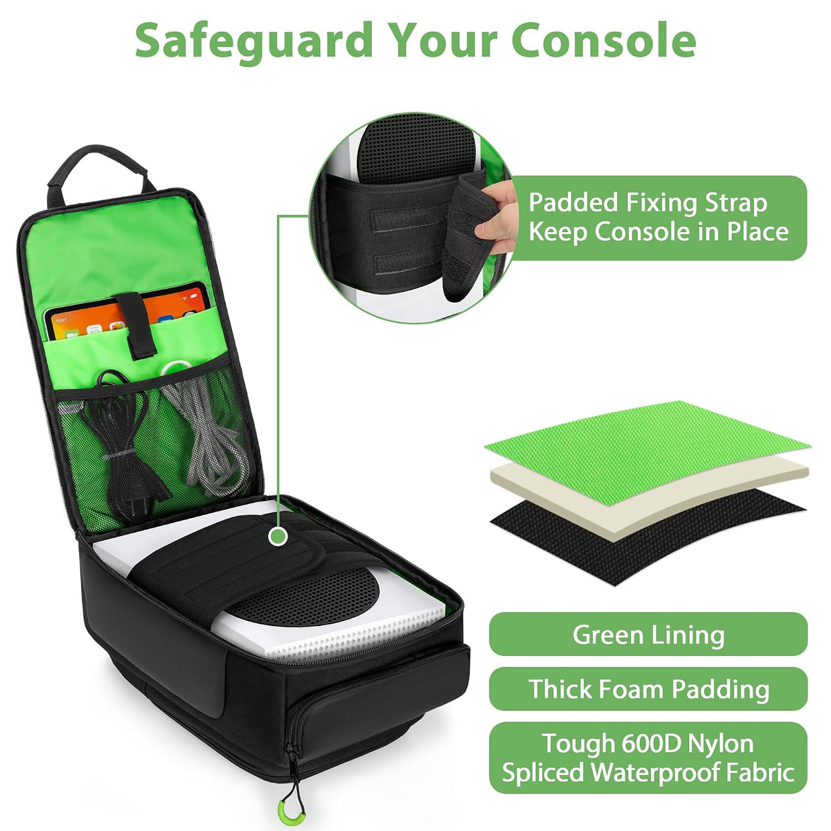 PGmoon Maletín de viaje compatible con la consola Xbox Series S