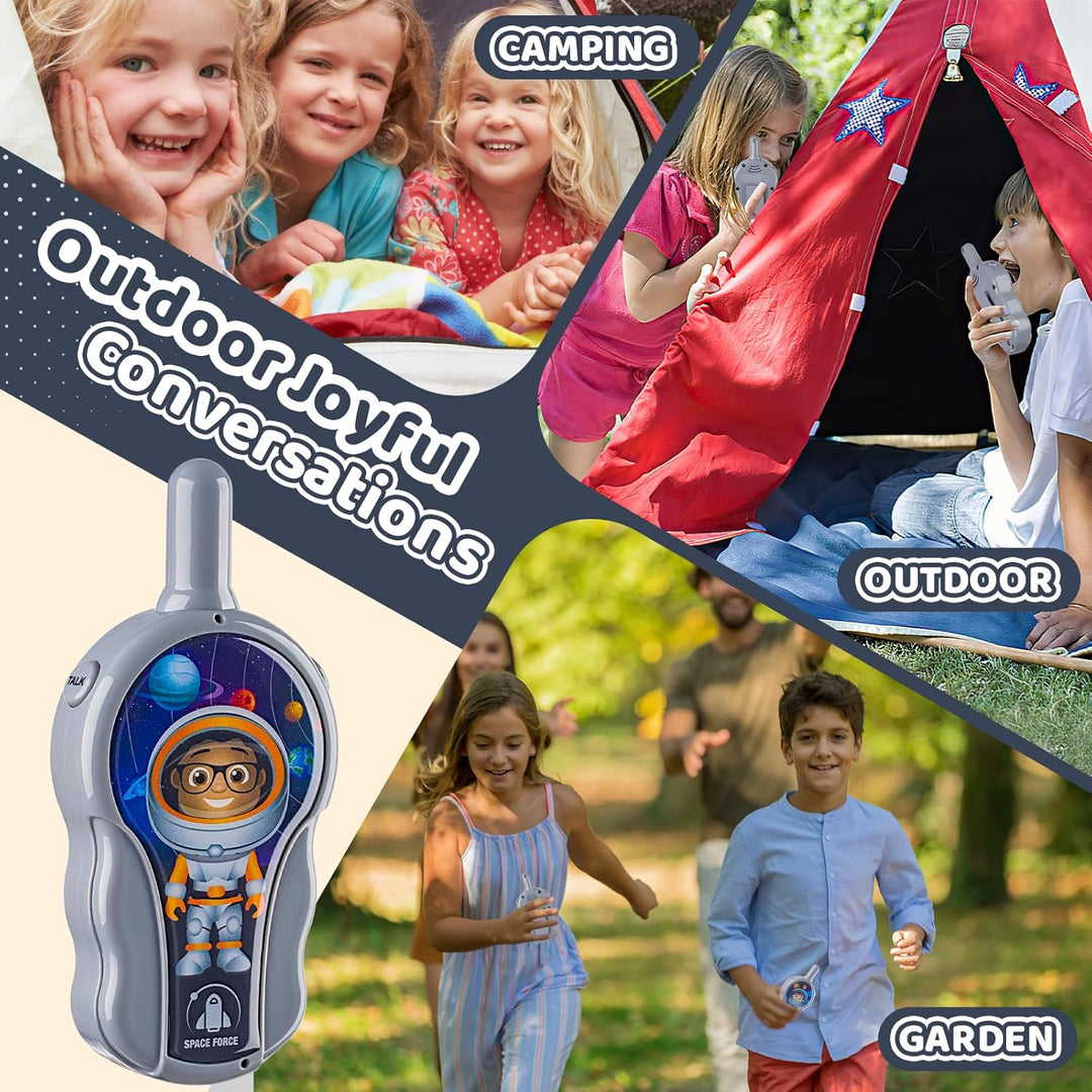 Walkie Talkies para niños, paquete de 2 unidades, temática de astro...