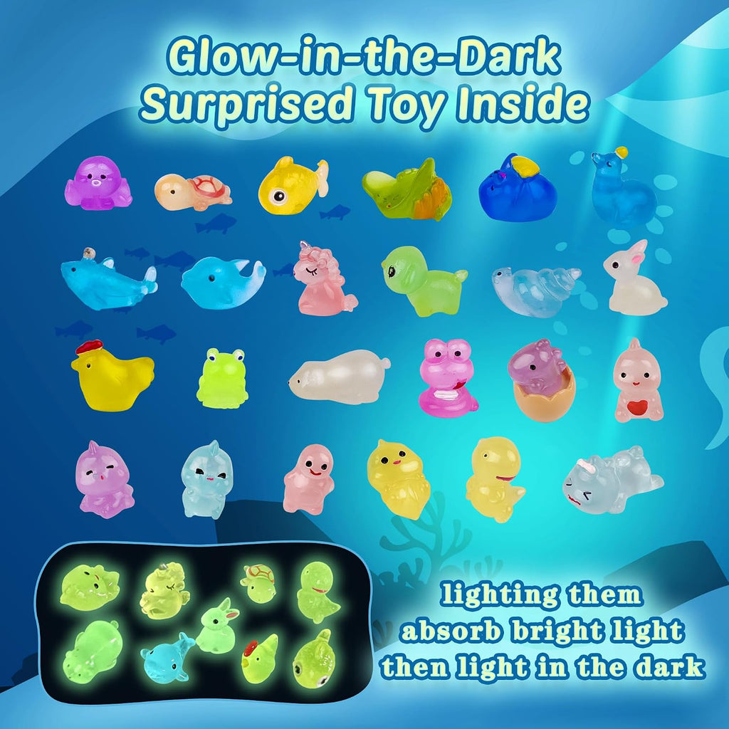 Bombas de baño para niños, 24 bombas de baño con sorpresa que brilla en la oscuridad en el interior, burbujas coloridas naturales y orgánicas para niños, regalo perfecto de cumpleaños, Halloween o