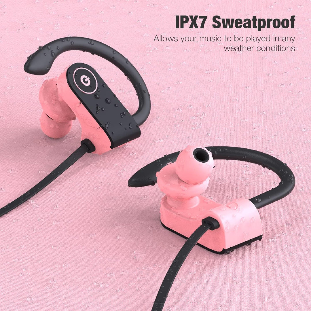 Boean Auriculares Bluetooth IPX7 impermeables para correr para muje...