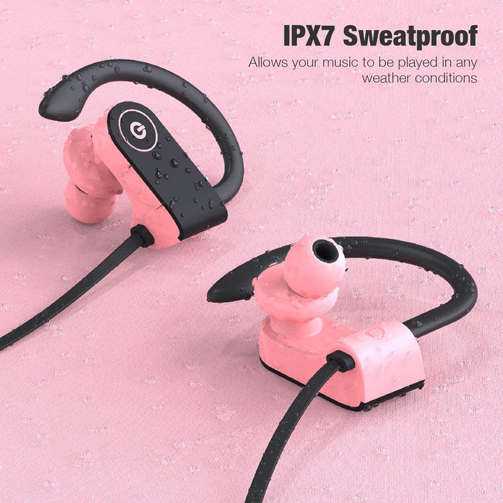 Boean Auriculares Bluetooth IPX7 impermeables para correr para muje...
