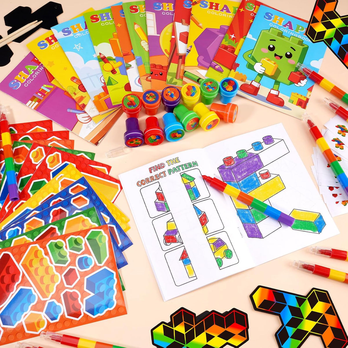 BenLouis Juego de 84 piezas de bloques de construcción para colorear