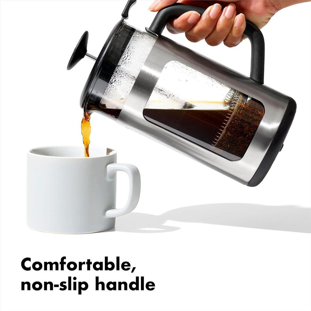 OXO Brew - Prensa francesa de 8 tazas con elevador de tierra