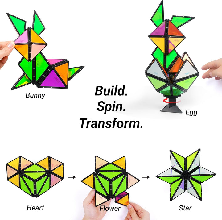 TOSY Pirámide Magnética Brillante - 1 Cubo se Transforma en 1 Billó...