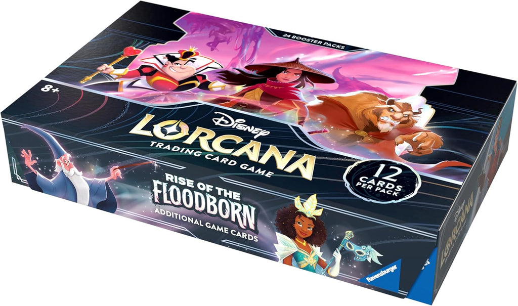 Ravensburger Disney Lorcana TCG: Rise of the Floodborn Booster Pack Display | 24 paquetes con 12 cartas coleccionables cada uno | Ideal para coleccionistas y fanáticos de Disney | Adecuado para mayores de 8 años