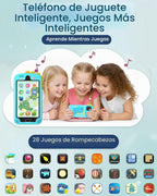 Teléfono inteligente para niños para niños de 3 a 12 años, teléfono de juego táctil de 4" con pantalla, 32GB