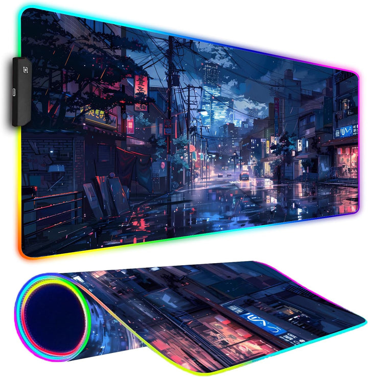 Armanza Alfombrilla de ratón RGB para juegos, alfombrilla grande co...