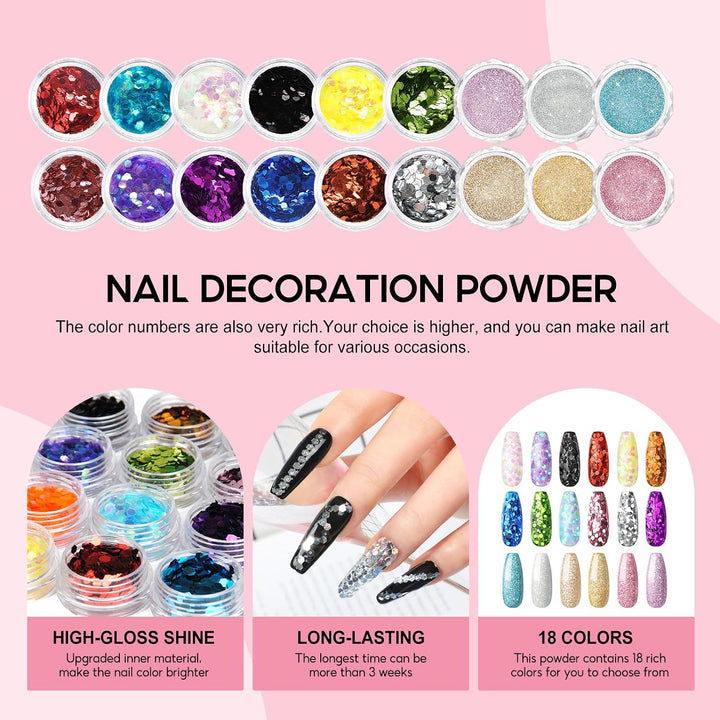 Kit de uñas acrílicas para principiantes con todo profesional, 3 pi...