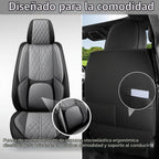Funda de asiento de automóvil ajuste personalizado para Dodge Ram 1500 2500 3500 2002-2026, juego de fundas de asiento de piel sintética compatible con cojines de cabina regular Crew Quad (negro y gris, juego completo, trasero curvado)