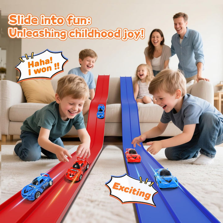 KETIEE Flex Tracks de 16 pies para niños: pista de rampa de carrera...