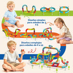 Juego de tren eléctrico de 121 piezas 3D Infinity Cube Race Track