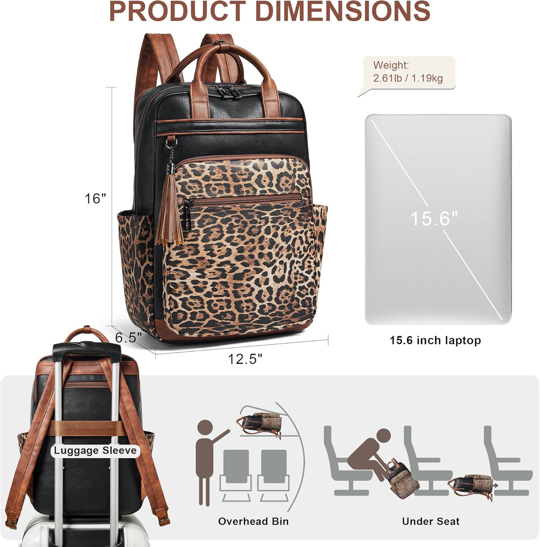 Shrrie Mochila para computadora portátil para mujer, 15.6 pulgadas,...