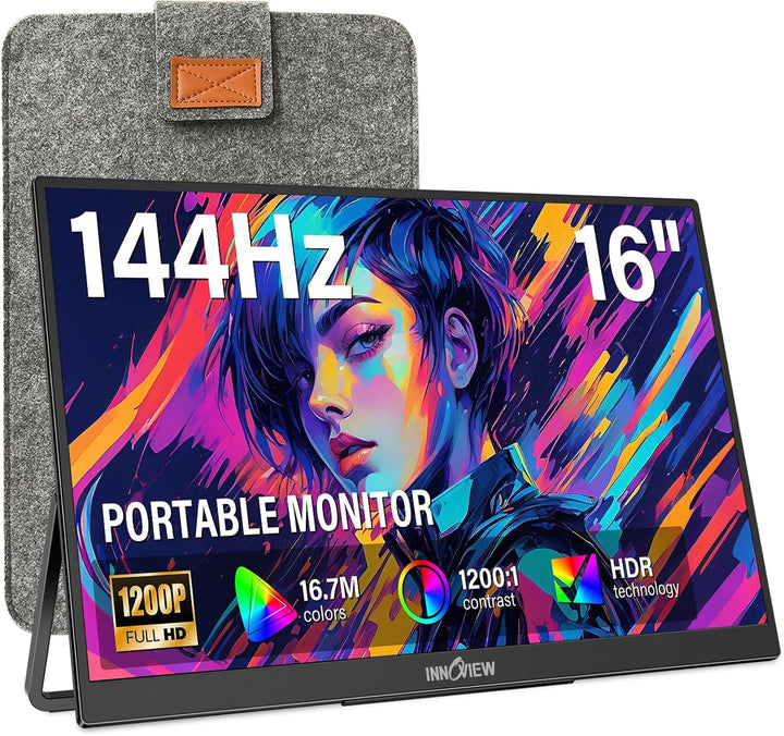 InnoView Monitor portátil de 16 pulgadas 144Hz USB-C, 120Hz HDMI, m...