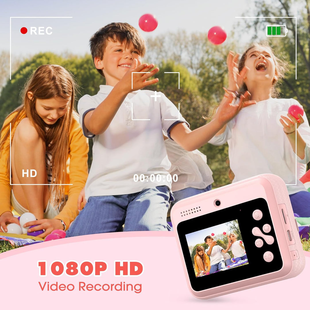 Cámara para niños, impresión de fotos instantánea, cámaras duales d...
