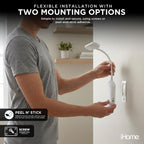 Lámpara iHome Lámpara de pared recargable con cuello de cisne ajustable, controles táctiles, tonos de color regulables, cálidos y fríos