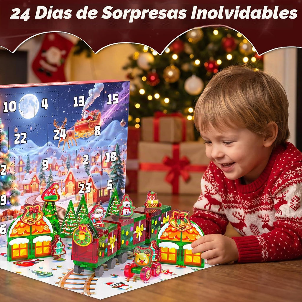 Calendario de Adviento de azulejos magnéticos 2026, regalos de cuenta