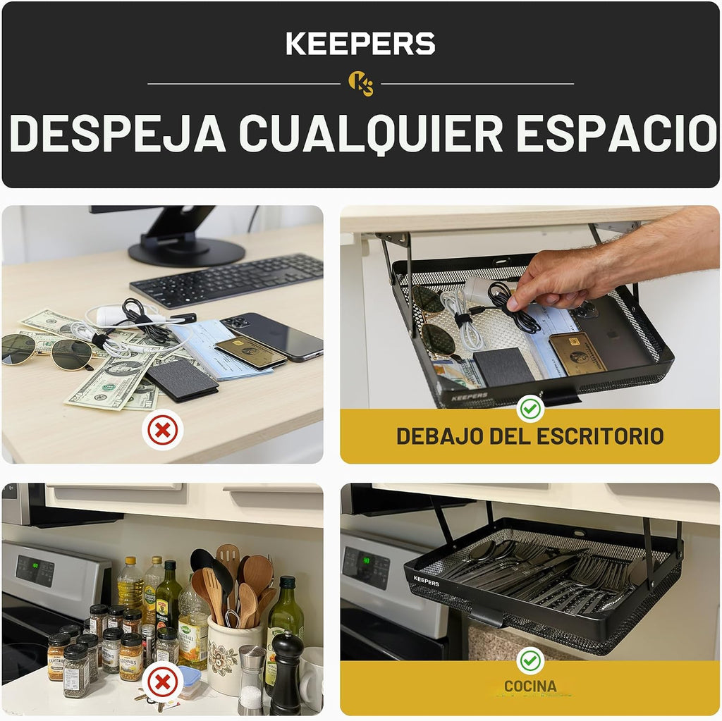 ANYThing Keeper – Organizador para escritorio de la oficina – almacenamiento de cocina y gabinete, RV