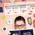 Kits de ciencia para niños - Kits STEM para niños, Kit de exploración de electrónica, Más de 150 proyectos, 14 partes de circuito, juguetes educativos STEM para niños y niñas de 3, 4, 5, 6, 7, 8, 9